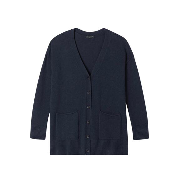 Eileen Fisher Cotton Recycled Cashmere Cardigan - Large - Picture 1 of 8